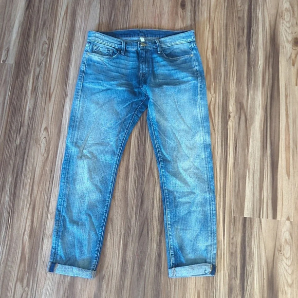 Frame Denim Soft Cuffed Light Wash Jeans, 27 - Picture 1 of 4